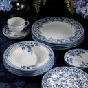 Ver imagem 2 de Aparelho de Jantar em Porcelana Decorada 24 Peças Tramontina Azzura 6 Pessoas Mesa Posta