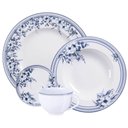 Ver imagem 3 de Aparelho de Jantar em Porcelana Decorada 24 Peças Tramontina Azzura 6 Pessoas Mesa Posta