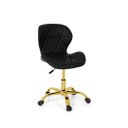 Ver imagem 2 de Cadeira Office Eiffel Slim Base Giratória Preta - Gold