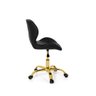 Cadeira Office Eiffel Slim Base Giratória Preta - Gold - 4