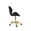Ver imagem 4 de Cadeira Office Eiffel Slim Base Giratória Preta - Gold