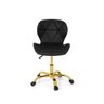 Cadeira Office Eiffel Slim Base Giratória Preta - Gold - 5