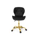 Ver imagem 5 de Cadeira Office Eiffel Slim Base Giratória Preta - Gold