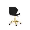 Ver imagem 1 de Cadeira Office Eiffel Slim Base Giratória Preta - Gold
