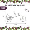 Suporte Garrafa Vinho Inox Bicicleta Luxuoso e Moderno - Porta Garrafa de Vinho Bicicleta Garçom Met - 3