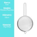 Ver imagem 5 de Peneira Aço Inox Prime 18cm - Tuut