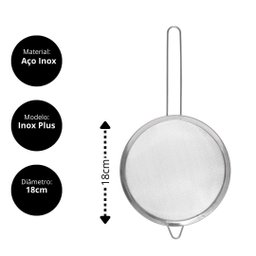 Peneira Aço Inox Prime 18cm - Tuut - 4
