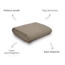 Ver imagem 2 de Manta Decorativa para Sofá Tricot Golden 1,60m X 2,20m 100% Algodão Amêndoa