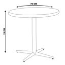 Ver imagem 4 de Mesa P/bar e Lanchonete Shery Redonda Tampo Madeira Maciça Base Metal Driftwood/grafite G54 - Gran B