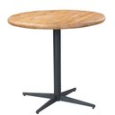 Ver imagem 2 de Mesa P/bar e Lanchonete Shery Redonda Tampo Madeira Maciça Base Metal Driftwood/grafite G54 - Gran B