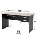Ver imagem 3 de Kit Mesa de Escritório 120x60cm com Gaveta + Cadeira Netflex