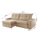 Ver imagem 5 de Sofá Athenas Linho 02 Módulos 80 Cm B25cm Meu Sofá Online A226 Linho Bege