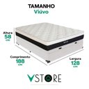Ver imagem 3 de Cama Box Baú Viúvo e Colchão Dallas Molas V-store Cor:branco