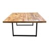 Mesa Industrial Apolo Quadrada 1,50x1,50 Madeira Maciça Taúri de Marchetaria com Ferragem Preta - 3