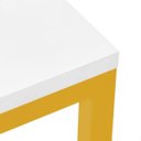 Ver imagem 5 de Escrivaninha Mesa de Apoio Industrial 90cm MDF Dourado Branco