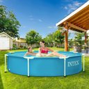Ver imagem 3 de Piscina Estrutural Metal Galvanizado 1.828 Litros Com Bomba Filtrante Intex - 110v
