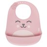 Babador Silicone Para Bebê +3 Meses Impermeável com Bolso Coletor de Migalhas Gumy Buba - Rosa - 1