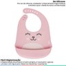 Babador Silicone Para Bebê +3 Meses Impermeável com Bolso Coletor de Migalhas Gumy Buba - Rosa - 2