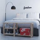 Ver imagem 4 de Rack Design Moderno 110x50cm 100% Pinus Para Jardim