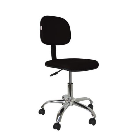 Cadeira Secretaria Giratoria Bolt CR - Couro Sintetico Corano - Preto