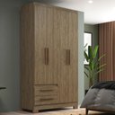 Ver imagem 1 de Guarda-roupa 4 Portas 2 Gavetas Rp2422 Wood Decibal Wood