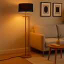 Ver imagem 1 de Luminaria Salone Abajur de Chao Moderno Sala Quarto:preto/champanhe