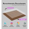 10 Placas Revestimento Porcelanato Laminado Madeira Escura 25x25cm - 2