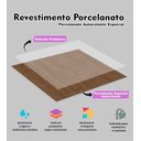 Ver imagem 2 de 10 Placas Revestimento Porcelanato Laminado Madeira Escura 25x25cm