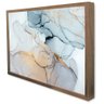 Quadro Decorativo Abstrato Mármore Neutro em Moldura Caixa Tacolado Moldura Trad 1cm Preta com Vidro - 4