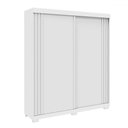 Ver imagem 2 de Guarda-roupa Casal Athena 2 Portas 3 Gavetas 100% Mdf Branco - Acp Móveis