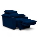 Ver imagem 6 de Poltrona Reclinável Retrátil Bonari com Assento Confortável Veludo Azul Marinho Loja Sheep