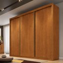 Ver imagem 4 de Guarda Roupa Casal Londres 3 Portas 6 Gavetas Cinamomo - Novo Horizonte