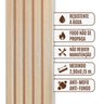 Painel Ripado Wpc Interno Low Cor: Frejó Liso 1,45m X 15cm (0,21m²) Woopo - 11