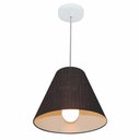 Ver imagem 1 de Lustre Pendente Cone Vivare Md-4028 Cúpula em Tecido 25/30x12cm - Bivolt - Preto - Bivolt