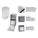 Ver imagem 6 de Dispenser de Papel Higiênico Cai-Cai Pro em Aço Inox Escovado