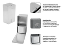 Ver imagem 6 de Dispenser de Papel Higiênico Cai-Cai Pro em Aço Inox Escovado