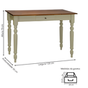 Ver imagem 4 de Aparador para Sala com 1 Gaveta e Pés Torneados - Verde Chá Laca com Tampo Imbuia Glazer