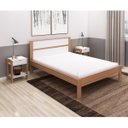 Ver imagem 2 de Cama de Casal com Cabeceira Espaçosa e suporte de até 260 Kg: Amêndoa com Branco