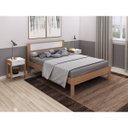 Ver imagem 1 de Cama de Casal com Cabeceira Espaçosa e suporte de até 260 Kg: Amêndoa com Branco