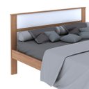 Ver imagem 5 de Cama de Casal com Cabeceira Espaçosa e suporte de até 260 Kg: Amêndoa com Branco