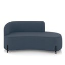 Ver imagem 7 de Sofá 3 Lugares Orgânico 180cm Pé Ferro Preto Morgan Suede Azul Mar