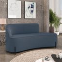 Ver imagem 1 de Sofá 3 Lugares Orgânico 180cm Pé Ferro Preto Morgan Suede Azul Mar