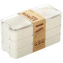 Ver imagem 1 de Marmita Fitness Lunch Box 900ml 3 Divisórias Pote Mantimento Bento 3 em 1 Lorben