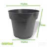 Vaso Pote 17 Plastico 2,2 Litros Plantar Flores Rosas 50 und - 2
