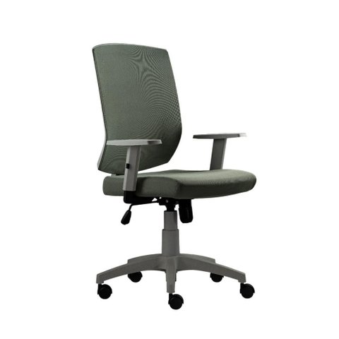 Cadeira Giratória Roal New Opus Monocromática Verde Oliva 120kg com Braços Reguláveis e