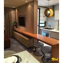 Ver imagem 4 de Lustre Pendente Madeira Faces 35cm Adrilustres Freijó