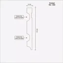 Ver imagem 2 de Rodapé de MDF Frisado de 12CMX2,40m Rende 2,4m 1202 Branco Moldufama