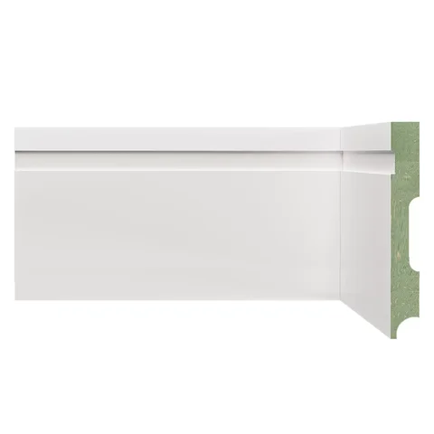 Rodapé de MDF Frisado de 12CMX2,40m Rende 2,4m 1202 Branco Moldufama