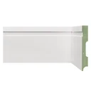 Ver imagem 1 de Rodapé de MDF Frisado de 12CMX2,40m Rende 2,4m 1202 Branco Moldufama