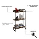 Ver imagem 3 de Estante Livreiro Multiuso Dynamica Industrial 60cm 3 Prateleiras C08 Carvalho Dark - Mpozenato